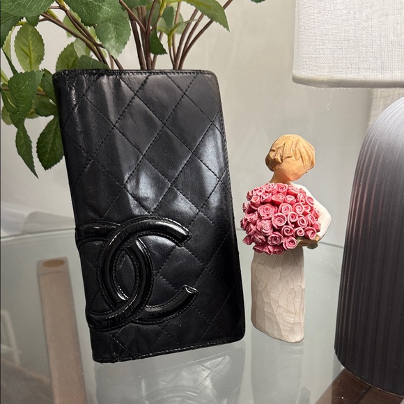 CHANEL CC Cambon Long Wallet Calfskin Leather Black - Picture 1 of 16